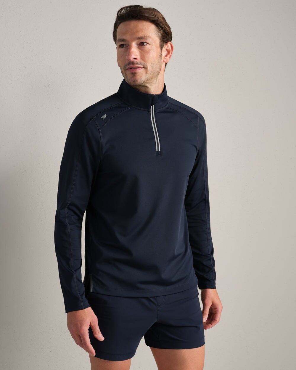 Rhône Men’s XL Rise 1/4 Zip Pullover Navy Blue Activewear Performance Wear